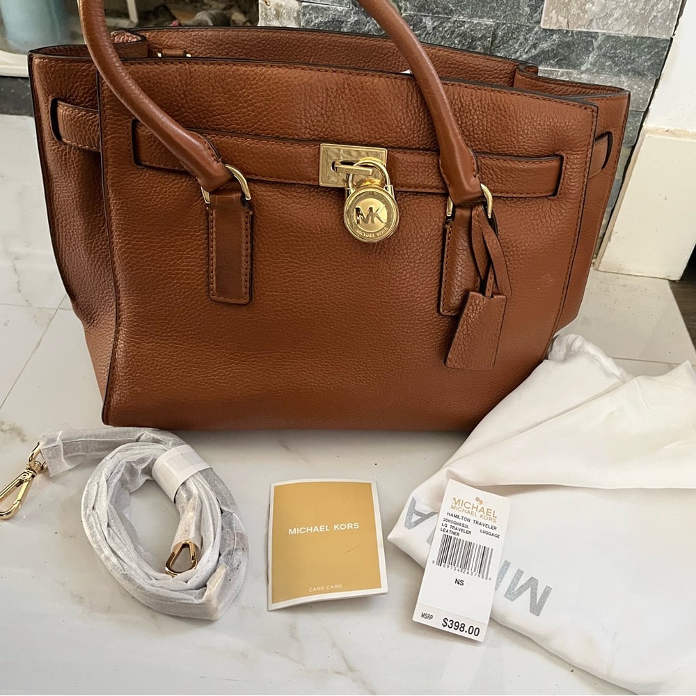 Michael Kors Hamilton Large Leather Handbag Excellent